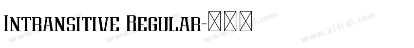 Intransitive Regular字体转换 Intransitive Regular字体转换